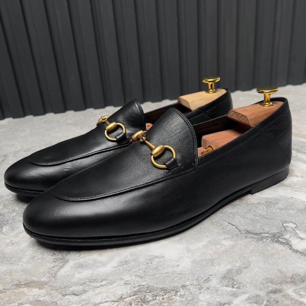 Gucci Brixton Horsebit Loafers Collapsible Heels Leather 7.5 G 8 US or 41.5 EUR